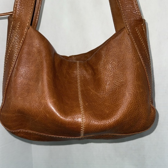Air One Brown Vintage Pebbled Leather Medium Shoulder Bag Everyday Bag Purse - Picture 10 of 14